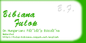 bibiana fulop business card